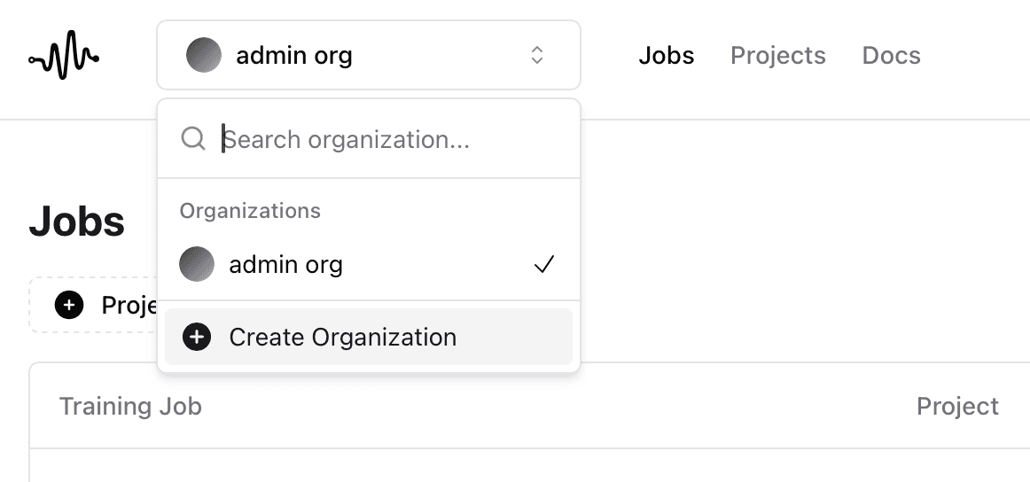 create organization